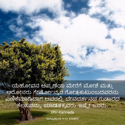 Picture 03 - ಅರಣ್ಯಕಾಂಡ 4:41 KANIRV - ಯೆಹೋವನ ಅಪ್ಪಣೆಯ - Bible Verse Picture