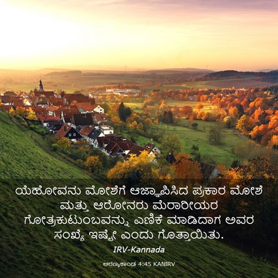 Picture 03 - ಅರಣ್ಯಕಾಂಡ 4:45 KANIRV - ಯೆಹೋವನು ಮೋಶೆಗೆ - Bible Verse Picture