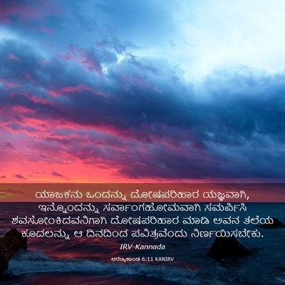 Picture 03 - ಅರಣ್ಯಕಾಂಡ 6:11 KANIRV - ಯಾಜಕನು ಒಂದನ್ನು - Bible Verse Picture