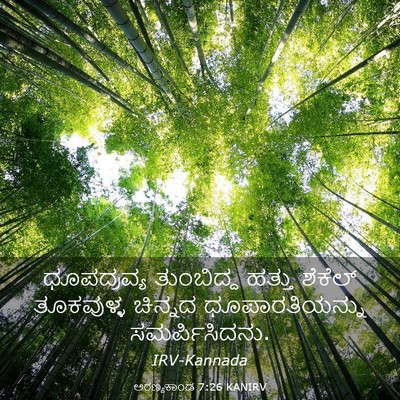 Picture 03 - ಅರಣ್ಯಕಾಂಡ 7:26 KANIRV - ಧೂಪದ್ರವ್ಯ - Bible Verse Picture