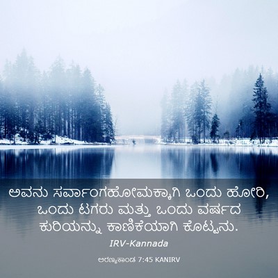 Picture 03 - ಅರಣ್ಯಕಾಂಡ 7:45 KANIRV - ಅವನು - Bible Verse Picture
