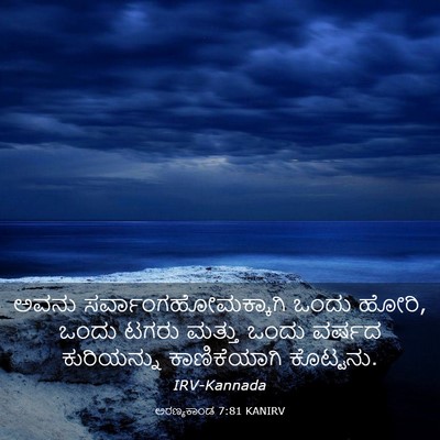 Picture 03 - ಅರಣ್ಯಕಾಂಡ 7:81 KANIRV - ಅವನು - Bible Verse Picture