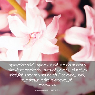 Picture 03 - ಅರಣ್ಯಕಾಂಡ 8:16 KANIRV - ಇಸ್ರಾಯೇಲರಲ್ಲಿ - Bible Verse Picture