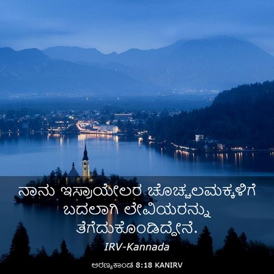 Picture 03 - ಅರಣ್ಯಕಾಂಡ 8:18 KANIRV - ನಾನು ಇಸ್ರಾಯೇಲರ - Bible Verse Picture