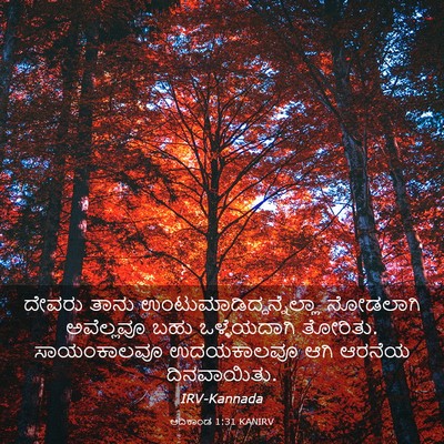 Picture 03 - ಆದಿಕಾಂಡ 1:31 KANIRV - ದೇವರು ತಾನು - Bible Verse Picture