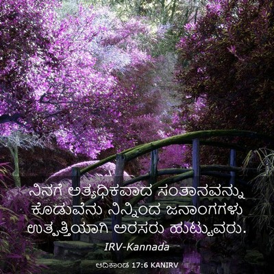 Picture 03 - ಆದಿಕಾಂಡ 17:6 KANIRV - ನಿನಗೆ ಅತ್ಯಧಿಕವಾದ - Bible Verse Picture
