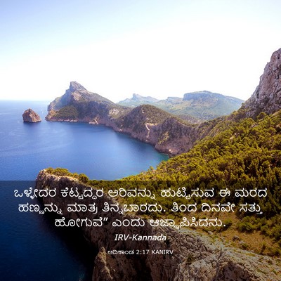 Picture 03 - ಆದಿಕಾಂಡ 2:17 KANIRV - ಒಳ್ಳೇದರ ಕೆಟ್ಟದ್ದರ - Bible Verse Picture