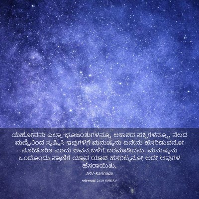 Picture 03 - ಆದಿಕಾಂಡ 2:19 KANIRV - ಯೆಹೋವನು ಎಲ್ಲಾ - Bible Verse Picture
