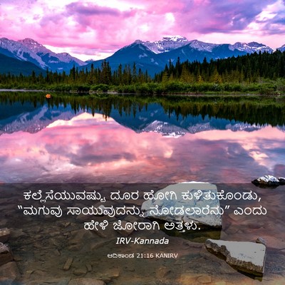 Picture 03 - ಆದಿಕಾಂಡ 21:16 KANIRV - ಕಲ್ಲೆಸೆಯುವಷ್ಟು - Bible Verse Picture