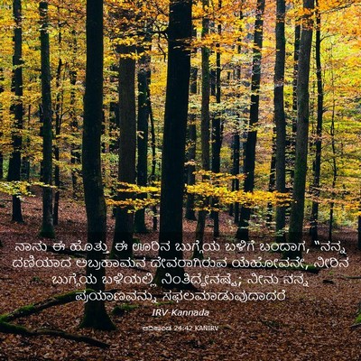 Picture 03 - ಆದಿಕಾಂಡ 24:42 KANIRV - ನಾನು ಈ ಹೊತ್ತು ಈ - Bible Verse Picture
