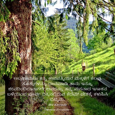 Picture 03 - ಆದಿಕಾಂಡ 25:6 KANIRV - ಅಬ್ರಹಾಮನು ತನ್ನ - Bible Verse Picture