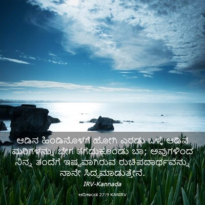 Picture 03 - ಆದಿಕಾಂಡ 27:9 KANIRV - ಆಡಿನ ಹಿಂಡಿನೊಳಗೆ - Bible Verse Picture