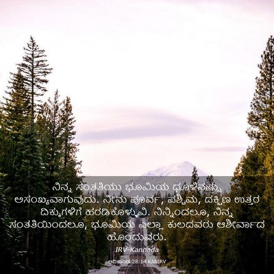 Picture 03 - ಆದಿಕಾಂಡ 28:14 KANIRV - ನಿನ್ನ ಸಂತತಿಯು - Bible Verse Picture