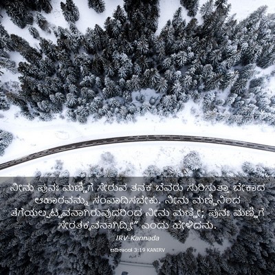 Picture 03 - ಆದಿಕಾಂಡ 3:19 KANIRV - ನೀನು ಪುನಃ ಮಣ್ಣಿಗೆ - Bible Verse Picture