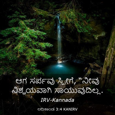 Picture 03 - ಆದಿಕಾಂಡ 3:4 KANIRV - ಆಗ ಸರ್ಪವು - Bible Verse Picture