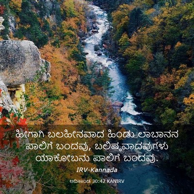 Picture 03 - ಆದಿಕಾಂಡ 30:42 KANIRV - ಹೀಗಾಗಿ ಬಲಹೀನವಾದ - Bible Verse Picture