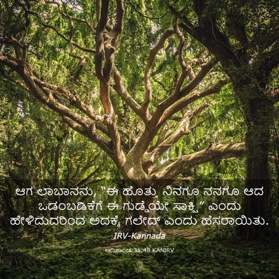 Picture 03 - ಆದಿಕಾಂಡ 31:48 KANIRV - ಆಗ ಲಾಬಾನನು, “ಈ - Bible Verse Picture