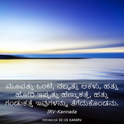 Picture 03 - ಆದಿಕಾಂಡ 32:15 KANIRV - ಮೂವತ್ತು ಒಂಟೆ, - Bible Verse Picture