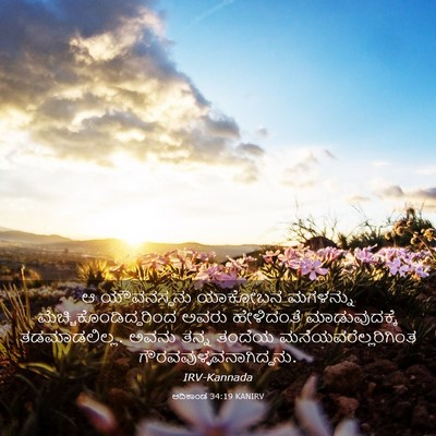 Picture 03 - ಆದಿಕಾಂಡ 34:19 KANIRV - ಆ ಯೌವನಸ್ಥನು - Bible Verse Picture