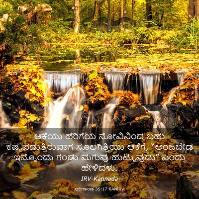 Picture 03 - ಆದಿಕಾಂಡ 35:17 KANIRV - ಆಕೆಯು ಹೆರಿಗೆಯ - Bible Verse Picture