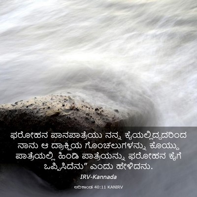 Picture 03 - ಆದಿಕಾಂಡ 40:11 KANIRV - ಫರೋಹನ ಪಾನಪಾತ್ರೆಯು - Bible Verse Picture