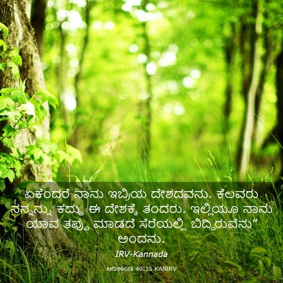Picture 03 - ಆದಿಕಾಂಡ 40:15 KANIRV - ಏಕೆಂದರೆ ನಾನು - Bible Verse Picture