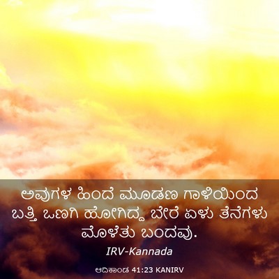 Picture 03 - ಆದಿಕಾಂಡ 41:23 KANIRV - ಅವುಗಳ ಹಿಂದೆ ಮೂಡಣ - Bible Verse Picture