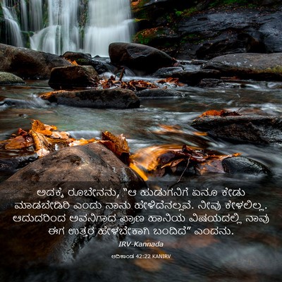 Picture 03 - ಆದಿಕಾಂಡ 42:22 KANIRV - ಅದಕ್ಕೆ ರೂಬೇನನು, “ಆ - Bible Verse Picture