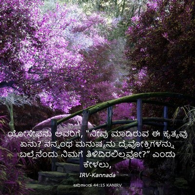 Picture 03 - ಆದಿಕಾಂಡ 44:15 KANIRV - ಯೋಸೇಫನು ಅವರಿಗೆ, - Bible Verse Picture