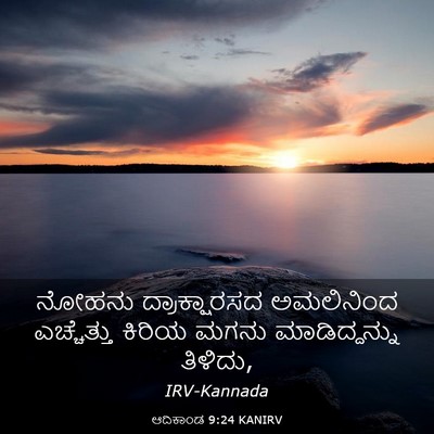Picture 03 - ಆದಿಕಾಂಡ 9:24 KANIRV - ನೋಹನು ದ್ರಾಕ್ಷಾರಸದ - Bible Verse Picture