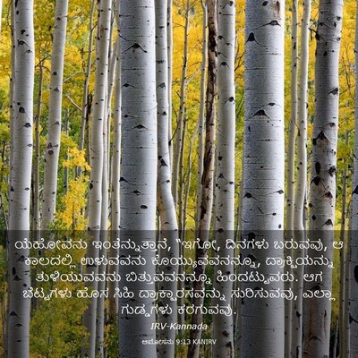 Picture 03 - ಆಮೋಸನು 9:13 KANIRV - ಯೆಹೋವನು - Bible Verse Picture