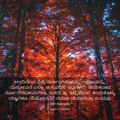 Picture 03 - ಎಜ್ರನು 3:5 KANIRV - ಅಂದಿನಿಂದ ನಿತ್ಯ - Bible Verse Picture