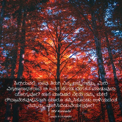 Picture 03 - ಎಜ್ರನು 9:14 KANIRV - ಹೀಗಿರುವಲ್ಲಿ ನಾವು - Bible Verse Picture