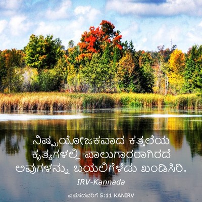 Picture 03 - ಎಫೆಸದವರಿಗೆ 5:11 KANIRV - ನಿಷ್ಪ್ರಯೋಜಕವಾದ - Bible Verse Picture
