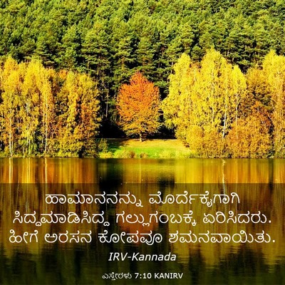 Picture 03 - ಎಸ್ತೇರಳು 7:10 KANIRV - ಹಾಮಾನನನ್ನು - Bible Verse Picture