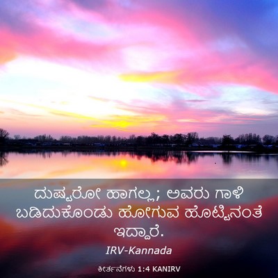 Picture 03 - ಕೀರ್ತನೆಗಳು 1:4 KANIRV - ದುಷ್ಟರೋ ಹಾಗಲ್ಲ; - Bible Verse Picture