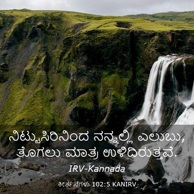 Picture 03 - ಕೀರ್ತನೆಗಳು 102:5 KANIRV - ನಿಟ್ಟುಸಿರಿನಿಂದ - Bible Verse Picture