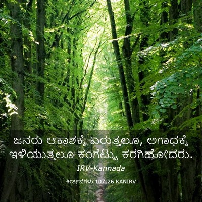 Picture 03 - ಕೀರ್ತನೆಗಳು 107:26 KANIRV - ಜನರು ಆಕಾಶಕ್ಕೆ - Bible Verse Picture