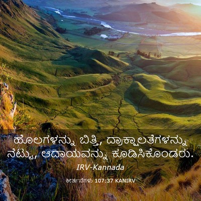 Picture 03 - ಕೀರ್ತನೆಗಳು 107:37 KANIRV - ಹೊಲಗಳನ್ನು ಬಿತ್ತಿ, - Bible Verse Picture