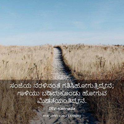 Picture 03 - ಕೀರ್ತನೆಗಳು 109:23 KANIRV - ಸಂಜೆಯ ನೆರಳಿನಂತೆ - Bible Verse Picture