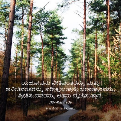 Picture 03 - ಕೀರ್ತನೆಗಳು 11:5 KANIRV - ಯೆಹೋವನು - Bible Verse Picture