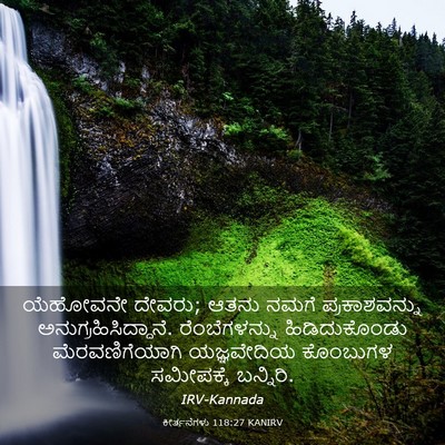 Picture 03 - ಕೀರ್ತನೆಗಳು 118:27 KANIRV - ಯೆಹೋವನೇ ದೇವರು; - Bible Verse Picture