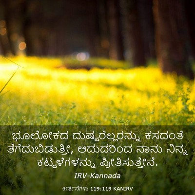 Picture 03 - ಕೀರ್ತನೆಗಳು 119:119 KANIRV - ಭೂಲೋಕದ - Bible Verse Picture