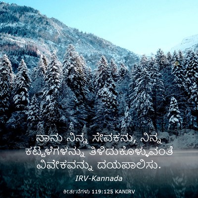 Picture 03 - ಕೀರ್ತನೆಗಳು 119:125 KANIRV - ನಾನು ನಿನ್ನ ಸೇವಕನು, - Bible Verse Picture