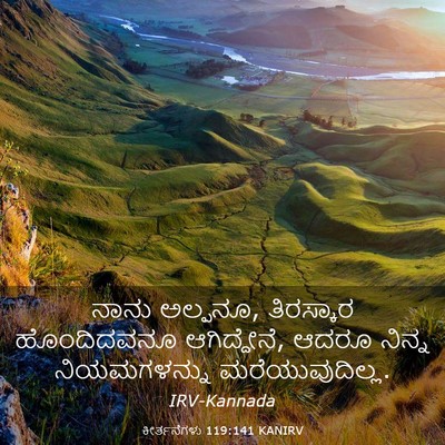 Picture 03 - ಕೀರ್ತನೆಗಳು 119:141 KANIRV - ನಾನು ಅಲ್ಪನೂ, - Bible Verse Picture