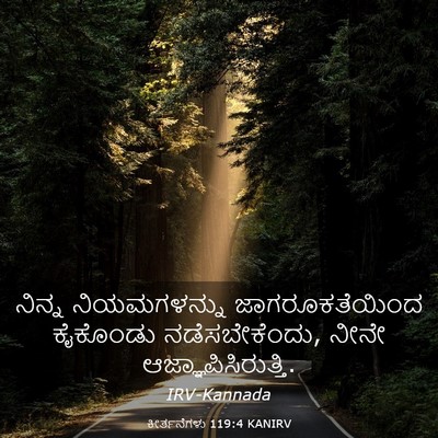 Picture 03 - ಕೀರ್ತನೆಗಳು 119:4 KANIRV - ನಿನ್ನ ನಿಯಮಗಳನ್ನು - Bible Verse Picture