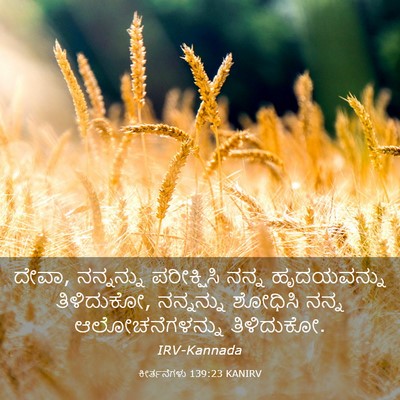 Picture 03 - ಕೀರ್ತನೆಗಳು 139:23 KANIRV - ದೇವಾ, ನನ್ನನ್ನು - Bible Verse Picture