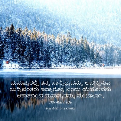 Picture 03 - ಕೀರ್ತನೆಗಳು 14:2 KANIRV - ಮನುಷ್ಯರಲ್ಲಿ ತನ್ನ - Bible Verse Picture