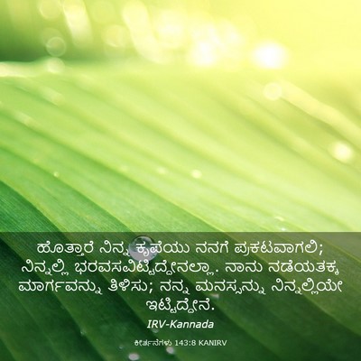 Picture 03 - ಕೀರ್ತನೆಗಳು 143:8 KANIRV - ಹೊತ್ತಾರೆ ನಿನ್ನ - Bible Verse Picture