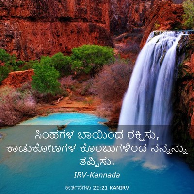 Picture 03 - ಕೀರ್ತನೆಗಳು 22:21 KANIRV - ಸಿಂಹಗಳ ಬಾಯಿಂದ - Bible Verse Picture